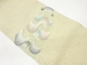 絽綴れすくい織抽象模様織出し名古屋帯